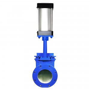 氣動刀閘閥PZ673Y-16C，DN250（介質灰渣混合